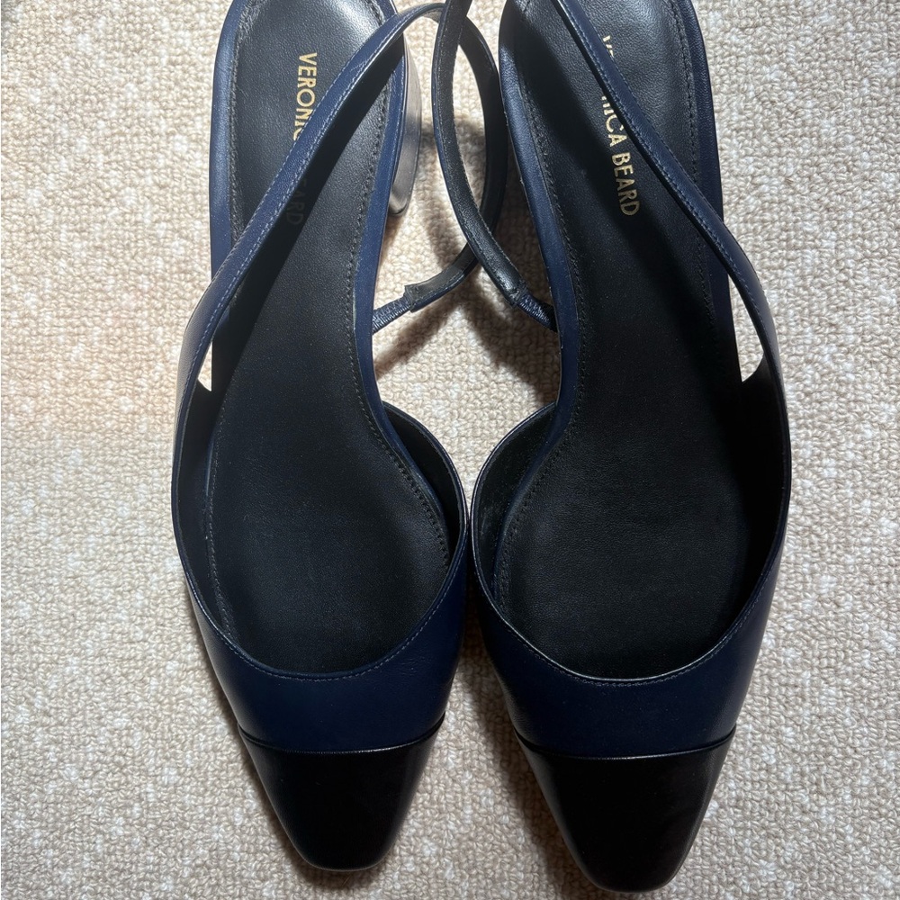 Veronica Beard Navy and Black Heels